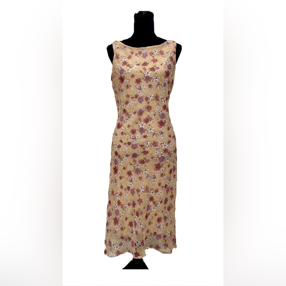 Vintage F.L.P Faith Love Passion Floral Midi Dress Cottagecore size 12 - Picture 4 of 8